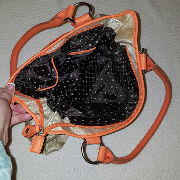 Cream Purse with Orange Detailing - Picture 3 of 4